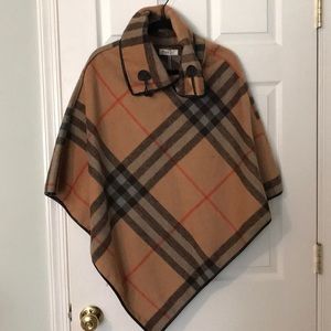 NWT Tan checkered cape
